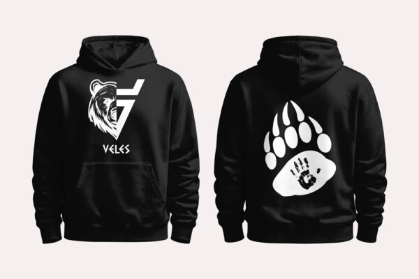 Hoodice-Veles-black Majica s kapuljačom Veles